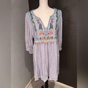 Umgee Periwinkle boho dress